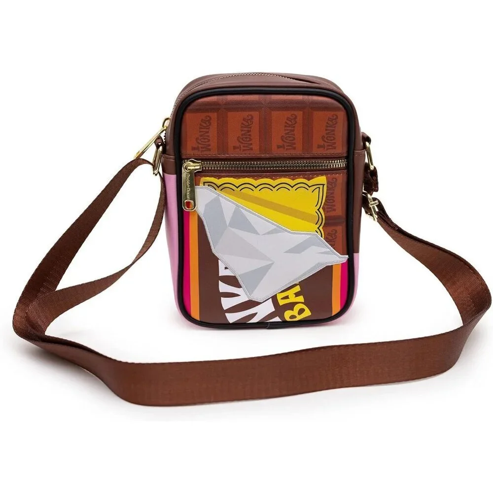 Willy Wonka Vegan Leather Crossbody Wallet Golden Ticket Wonka Bar Accessories